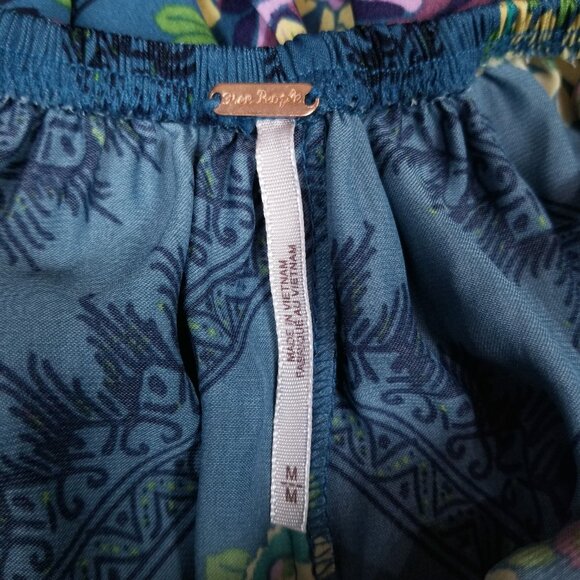 Free People Serendipity Wide Leg Jumpsuit Blue Sz Medium - Picture 7 of 10